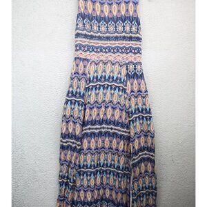 Poema Sleeveless Open Back Strappy Maxi Dress-Large-Boho-Whimsigoth-Festival